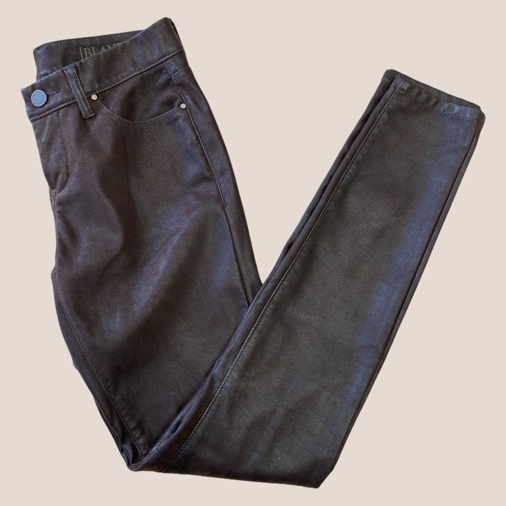 Blank NYC Brown Faux Leather Skinny Pants Sz 25